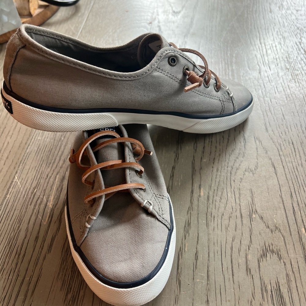 Sperry Gray Canvas Sneakers